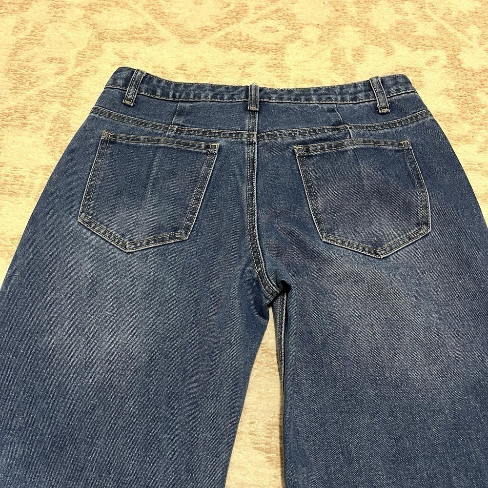 High Rise Wide Straight Women 8P 90s Retro Streetwear Denim Jeans