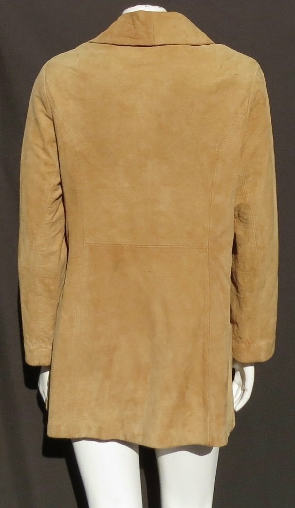 Vtg 60s 70s Women’s Brown New Zealand Lamb Leather Long Jacket Coat size M