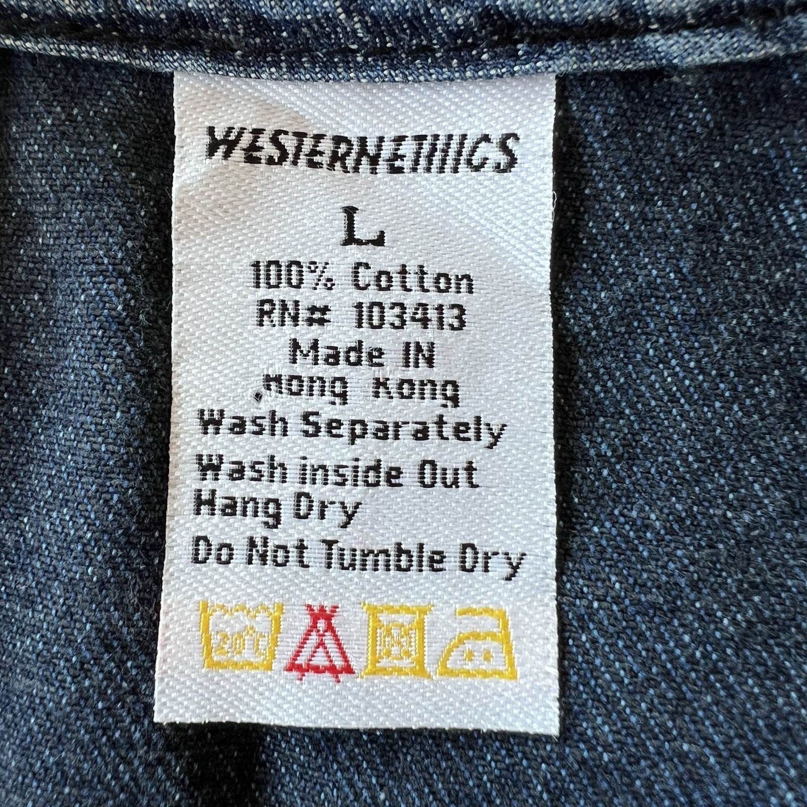 Vintage Western Ethics Bling Vest L Denim Tan 2 Tone 80s Scalloped Zip Cowgirl