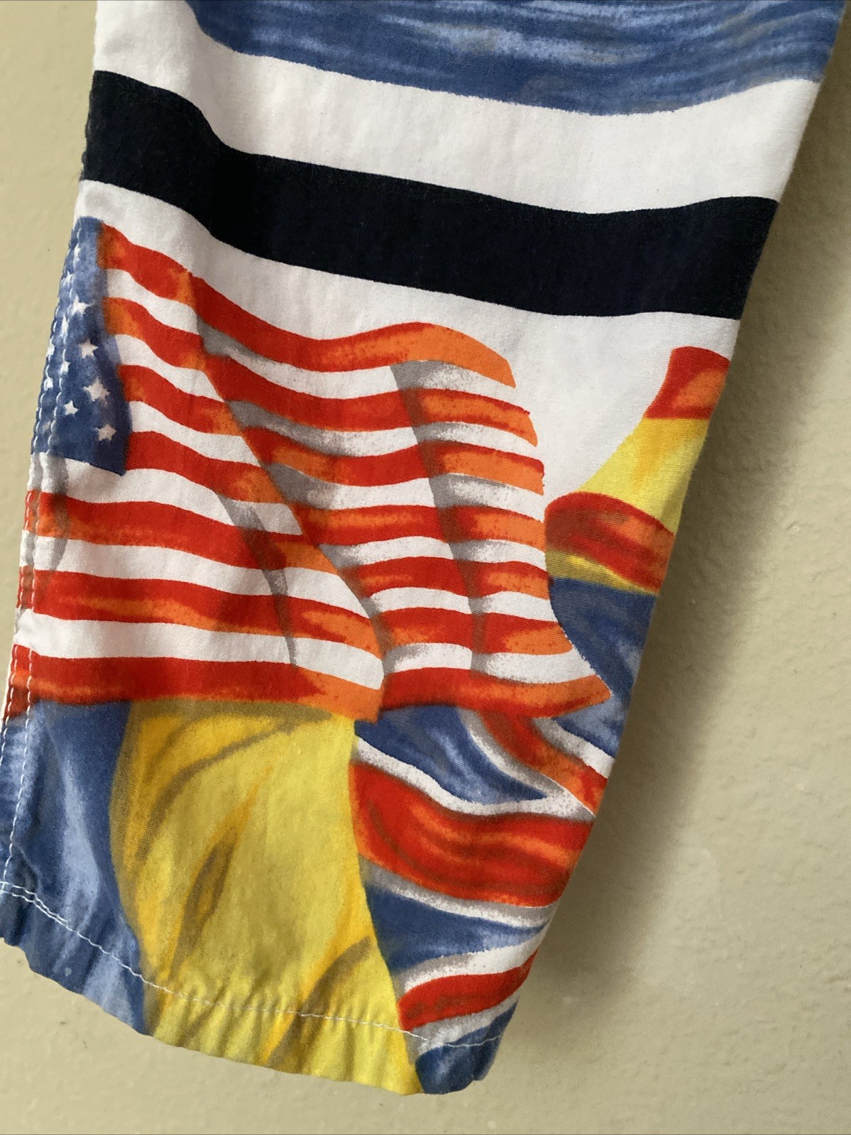 Vintage 90s Gianni VERSACE COUTURE Jeans Flags USA England Medusa Rare