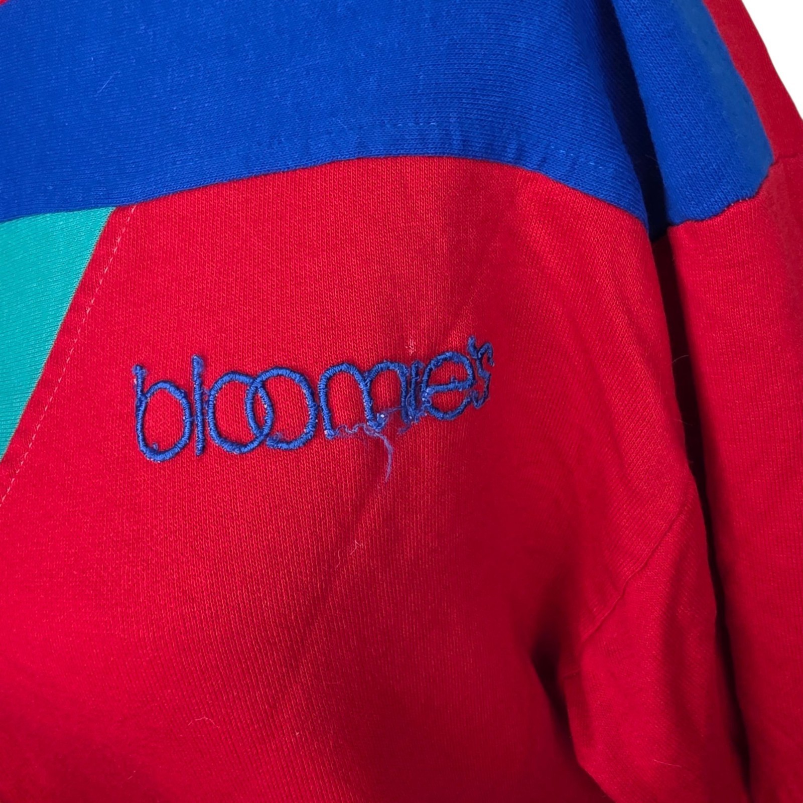 Vintage 80s Bloomies Long Sleeve Long Fleece Winter Nightgown Womens Size XL Red