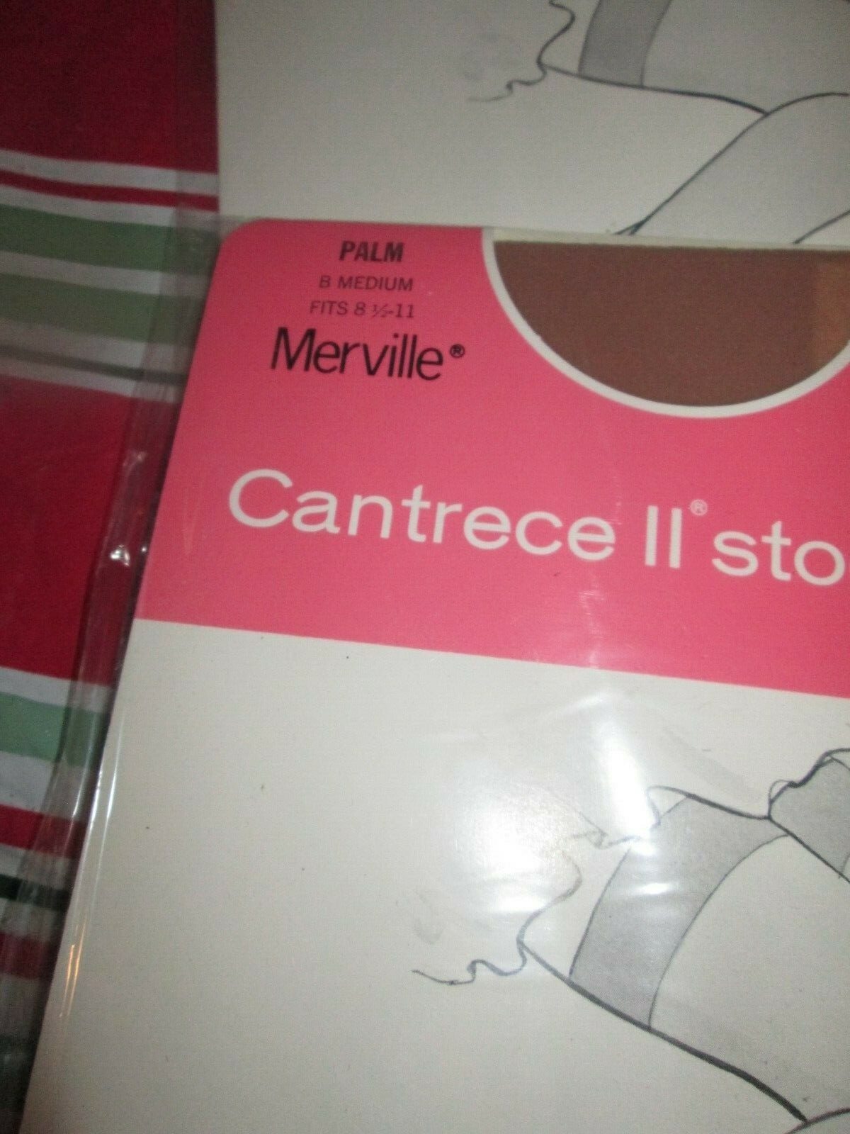 5 pr Vtg lot NOS Merville Agilon stockings nylons sun tone palm Size 8 1/2 -10