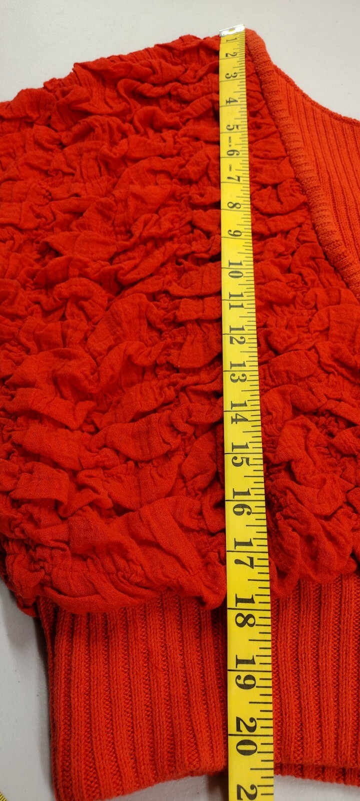 Orange Red Sweater Top 80s Evening Wear Couture Disco Club High Fashion M / L