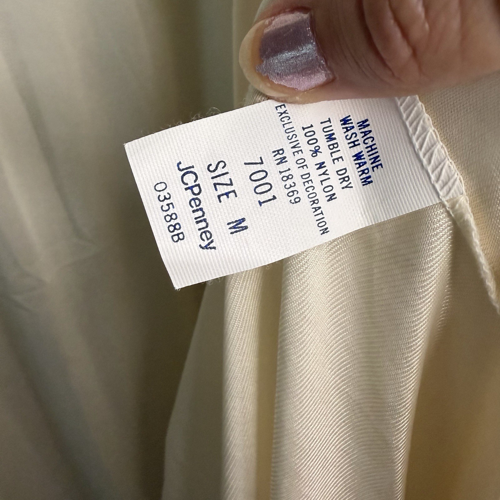 Vintage Peignoir Set Cream With Lace Detail Has Some Flaws Size Medium JCPenney