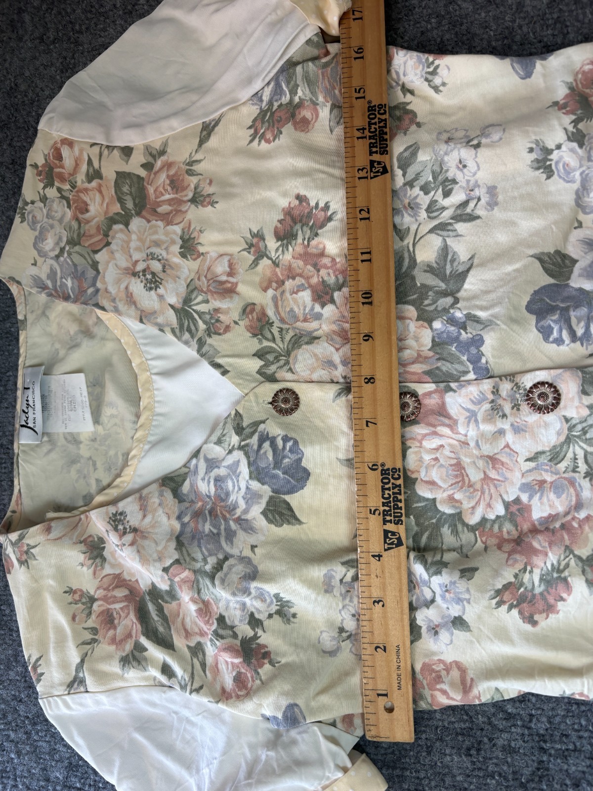 Jadyn T San Francisco Skirt Button Up Top Womens Small Floral VTG Cottage Core