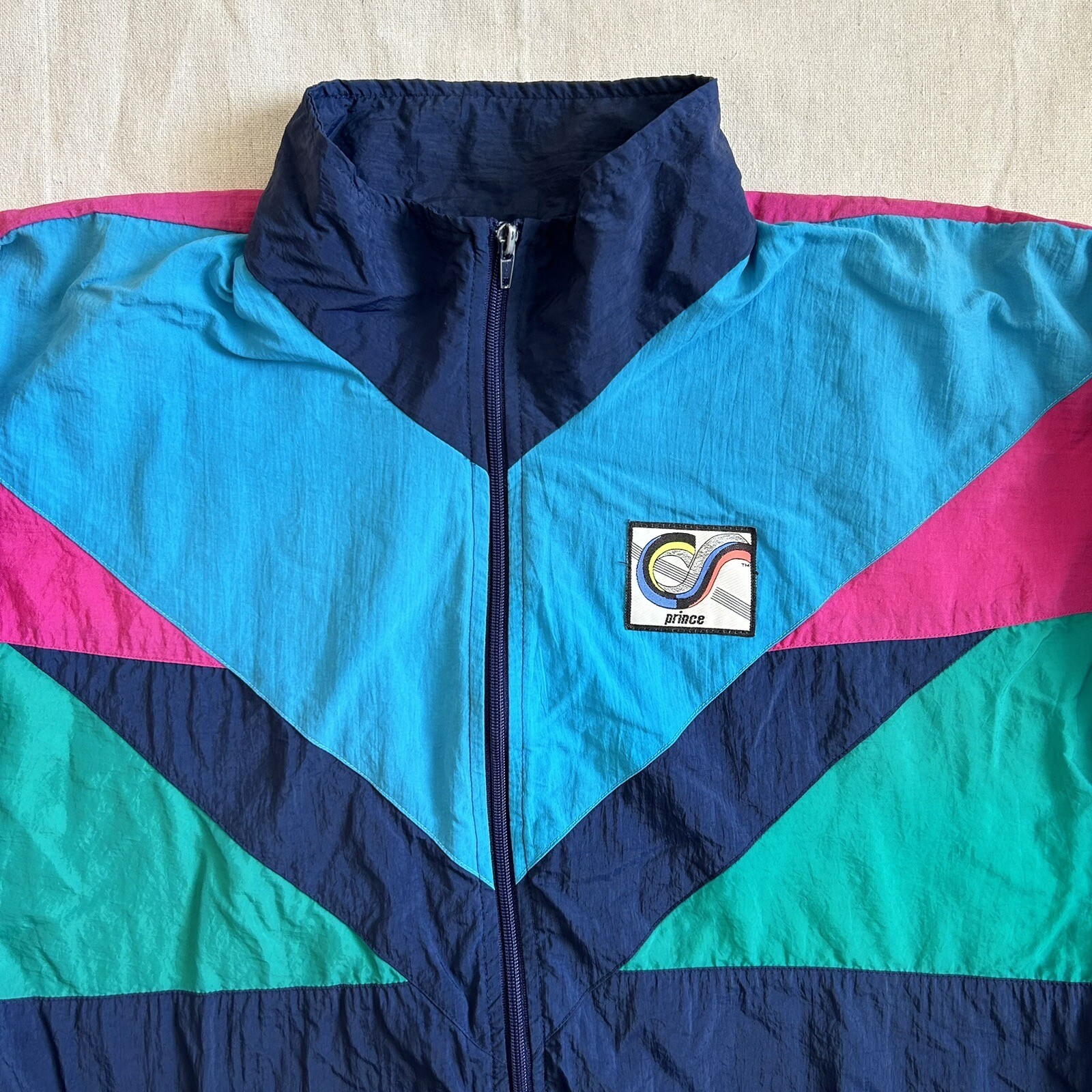 Vtg Track Suit Prince Sports Wear Womens L/XL Jacket 80s Retro Athleisure No Tag