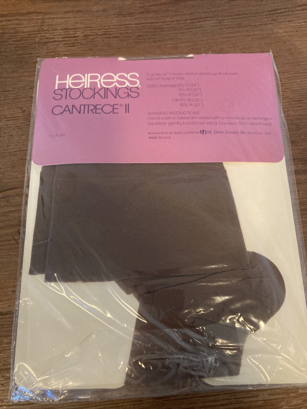 Vtg Heiress Seamless Stockings Sz 10-10.5 3 Pair Unopened (NOS) Made In USA
