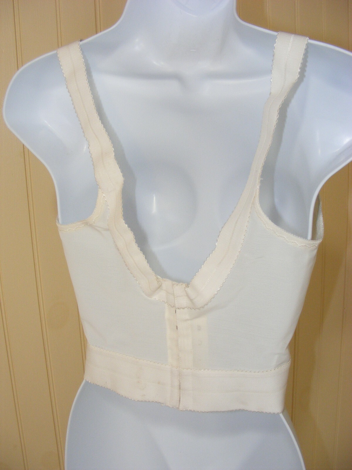 60S LONG LINE BRA PLAYTEX 36B #259 LIVING STRETCH BRA DEADSTOCK IN BOX LACE CUPS