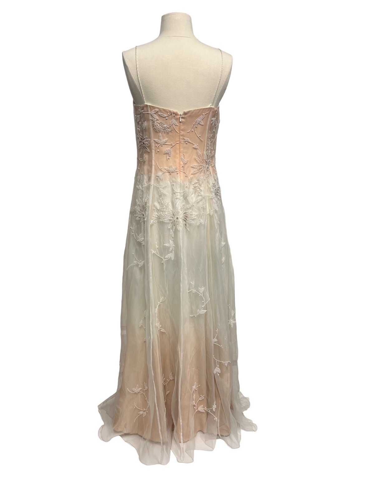 Very Rare Vintage Diane Freis Ombré Pink Formal Dress-flawed-no Size Tag