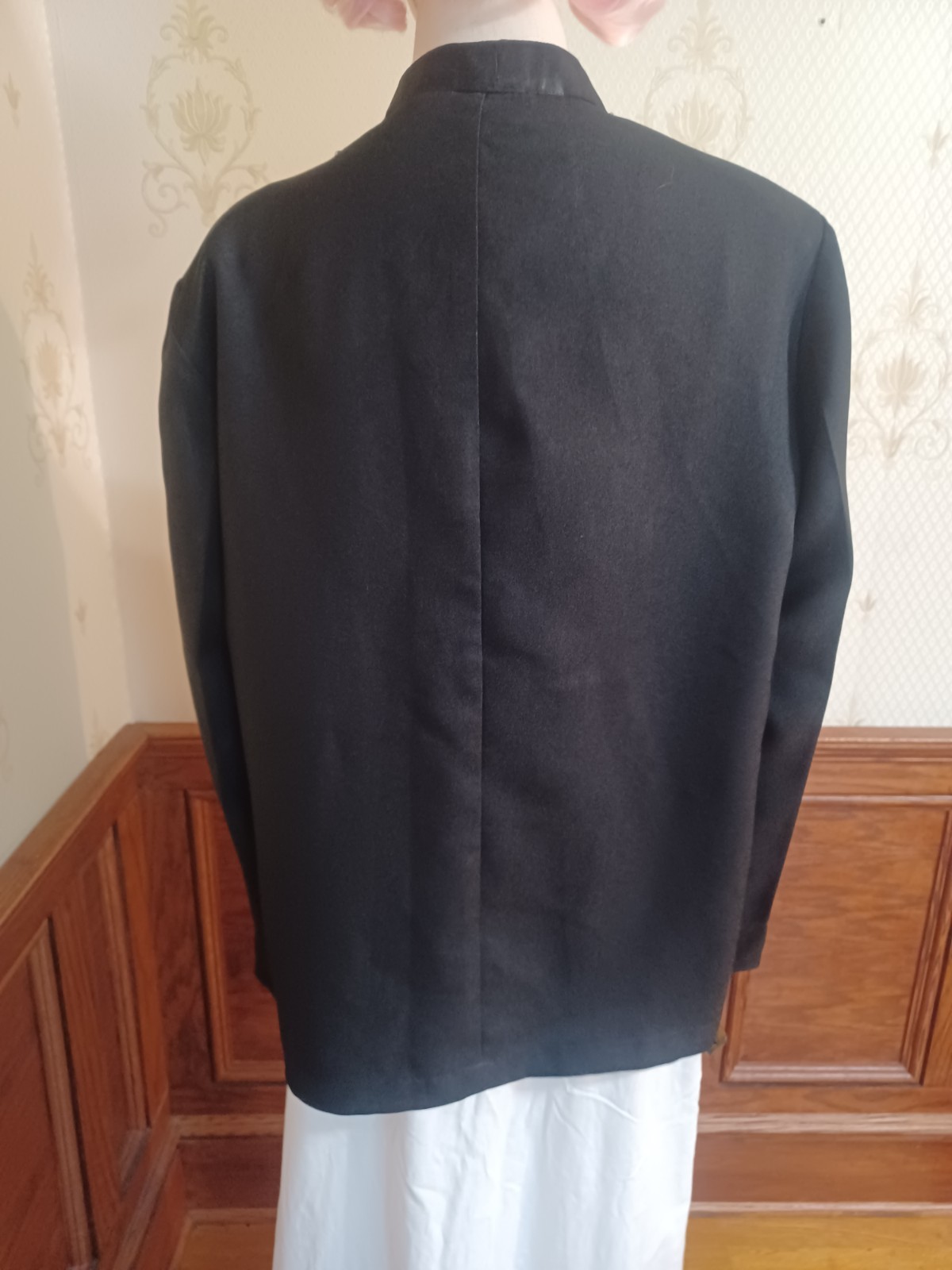 Vintage 1980s Sara Morgan for Halbrand Black Pink Beaded Office Witch Jacket