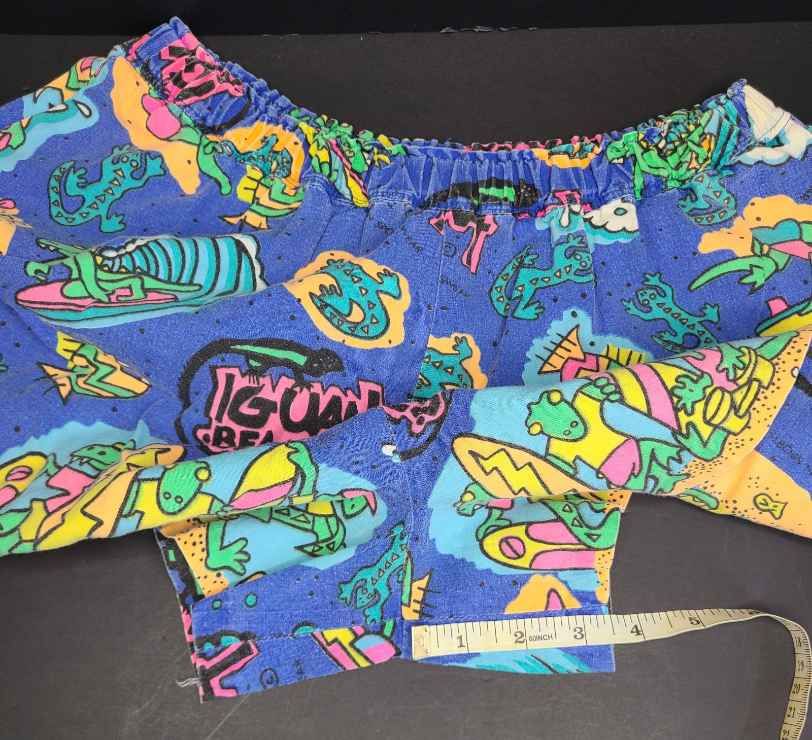 Vntg 90s Outfit Set Iguana Beach Soveneir Womans Small Girls Large Neon Colors