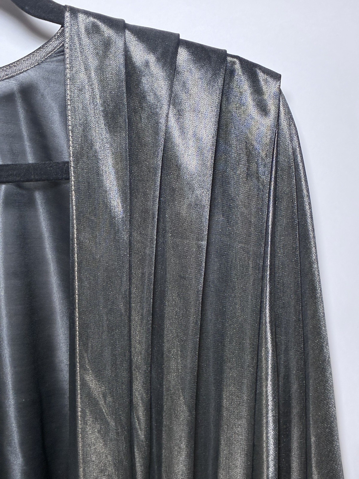 Vintage 80s Silver Batwing Size 15 /16 Top