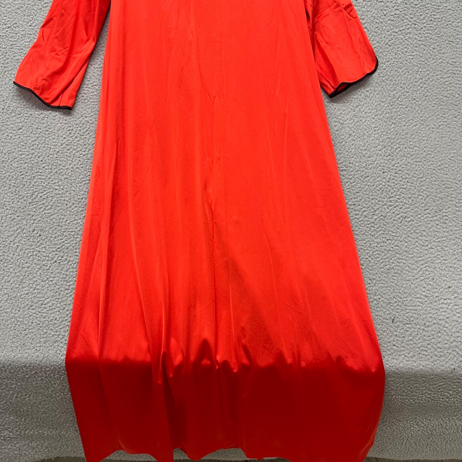 Vtg JCPenny Nightgown Robe Womens M Floral Oriental Satin House Coat Slip Dress