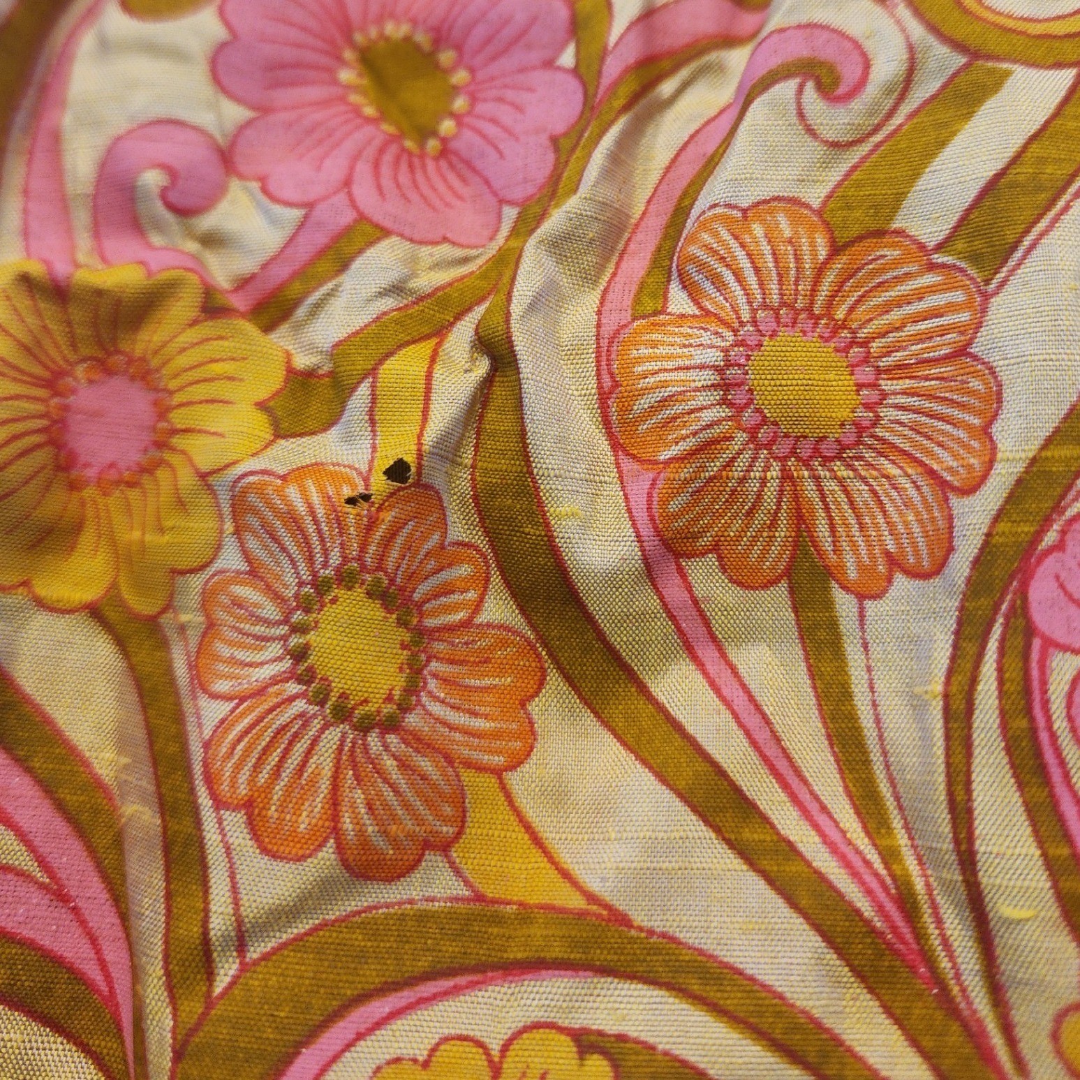 ✨️Vintage 60s Mod Floral Shift Dress Pink Orange Psychedelic Boho Retro Indie🌸