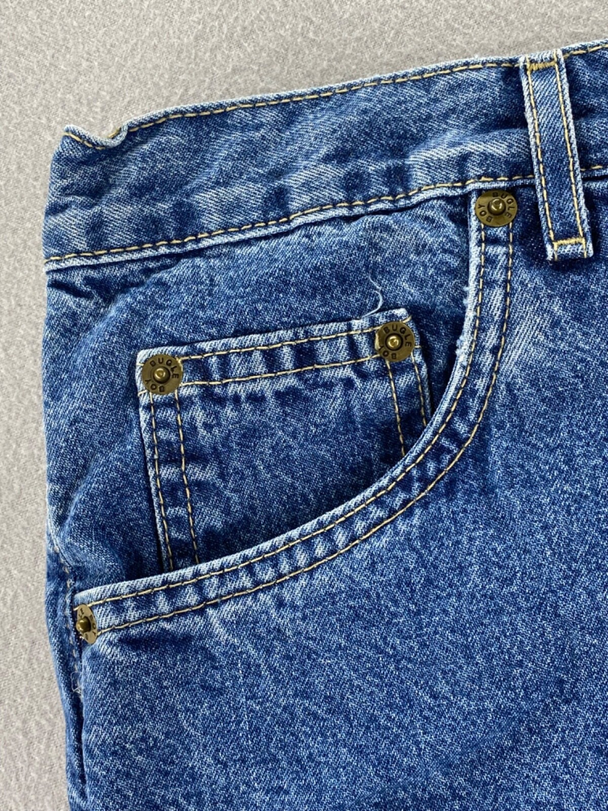 Vintage 90’s Bugle Boy Collection For Her Blue Jean Shorts Womens 14 100% Cotton
