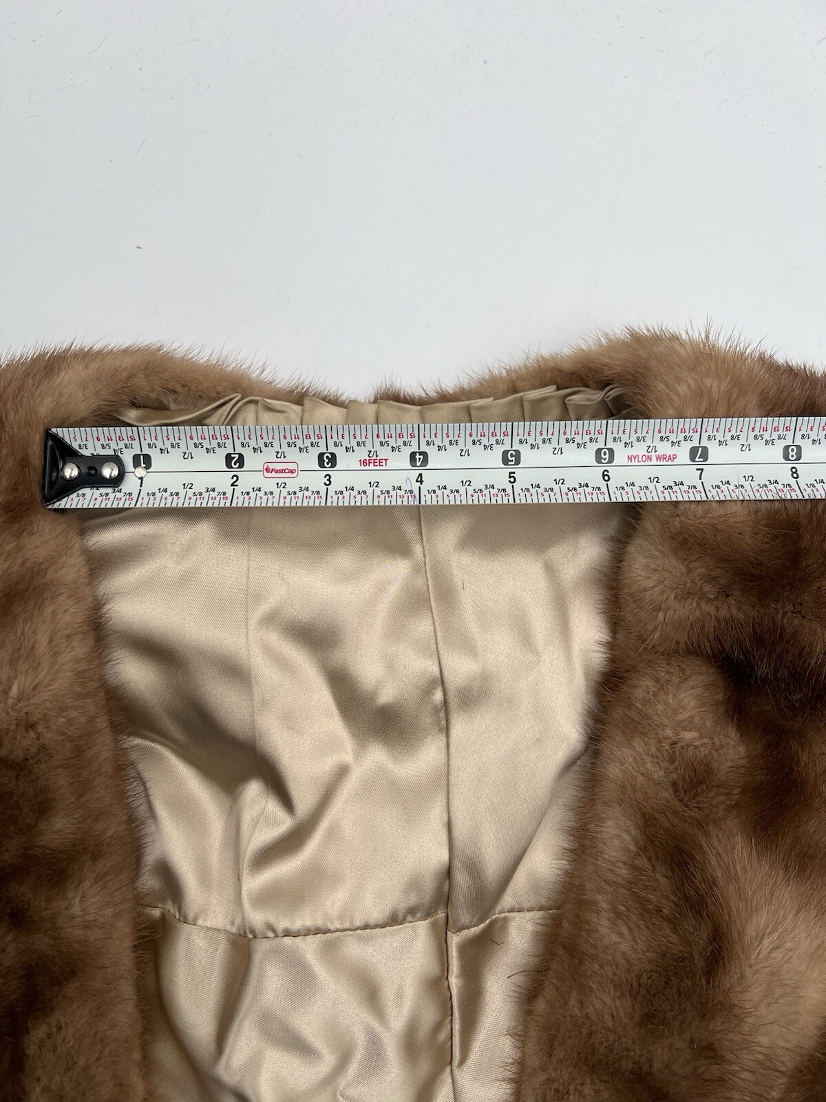 VTG Mink Fur Stole& Hat Shawl Collar Shoulder Wrap Brown O/S 60s 50s