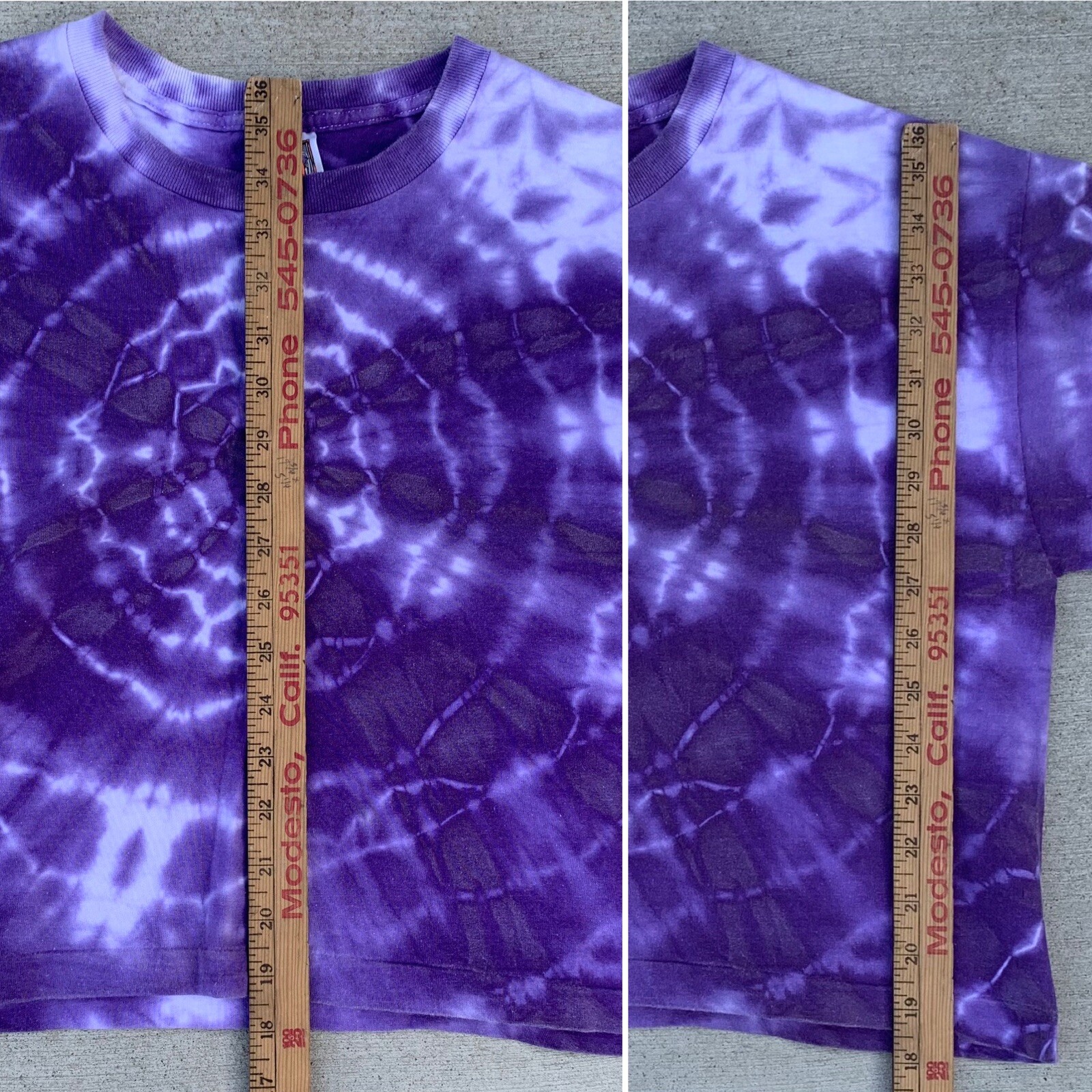 Vintage Fun N Sun T-Shirt Tie Dye Crop Top made in USA one size