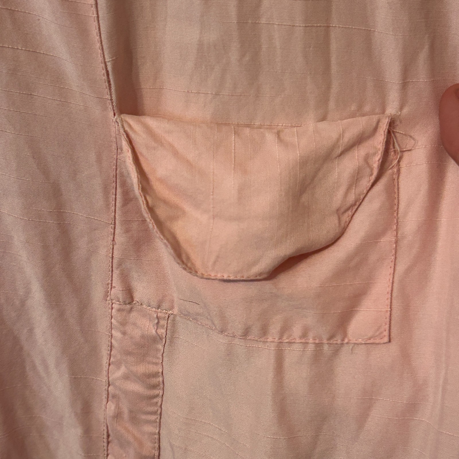 Vtg 1940s 50s Womens Sz L Pink Day Dress Rockabilly VLV Textured Rayon