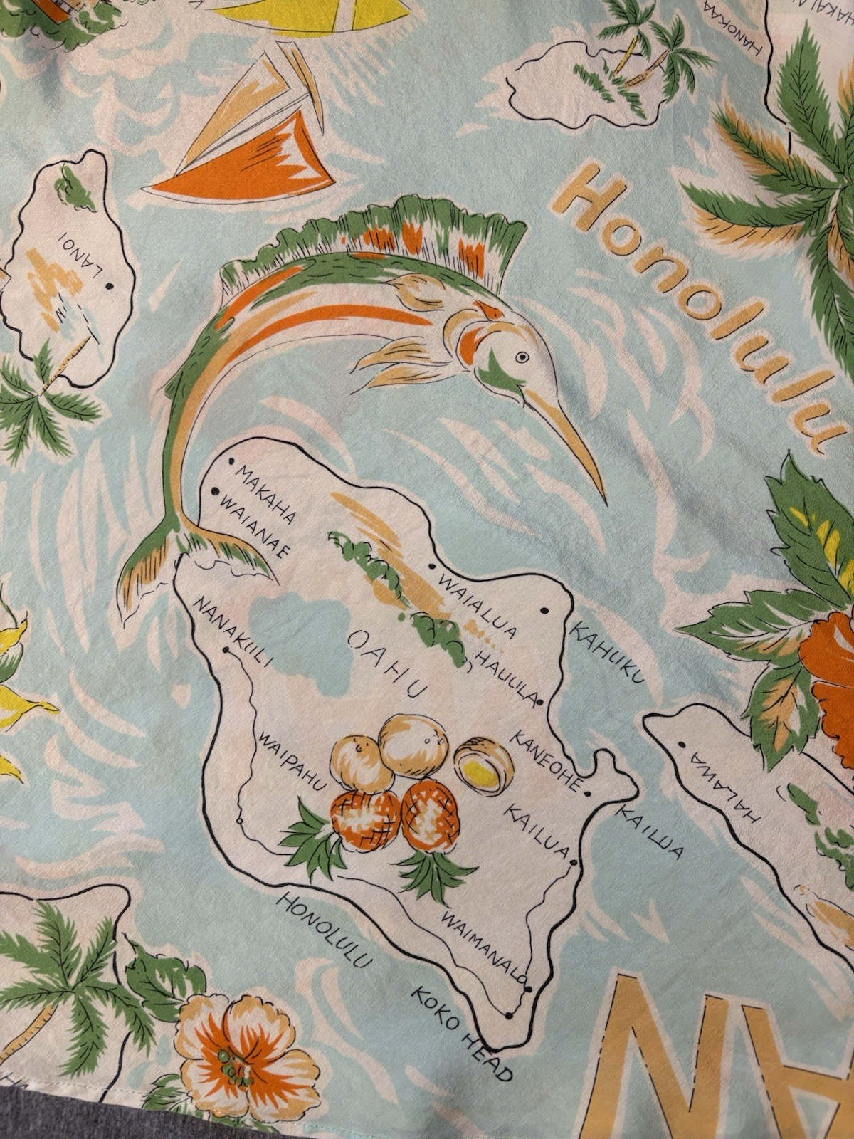 Vintage 90s Victorias Secret Silk Hawaiian Honeymoon Series Slip Dress Pin Up L