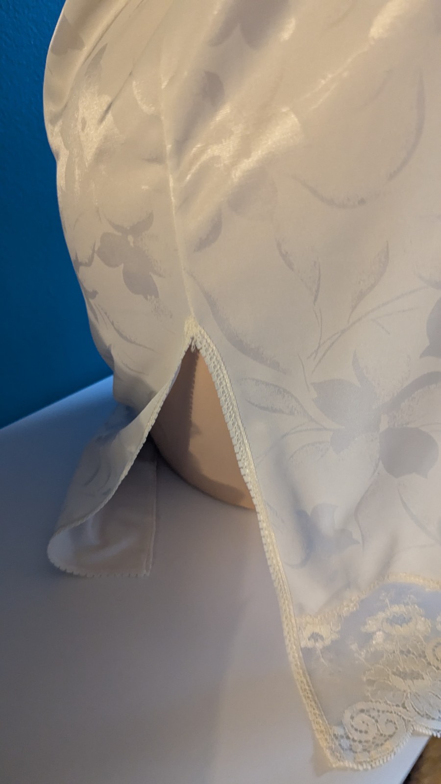 Vintage JCPenney „Intimate Thoughts” Slip L NWOT Lace Trimmed Nylon USA 1990s
