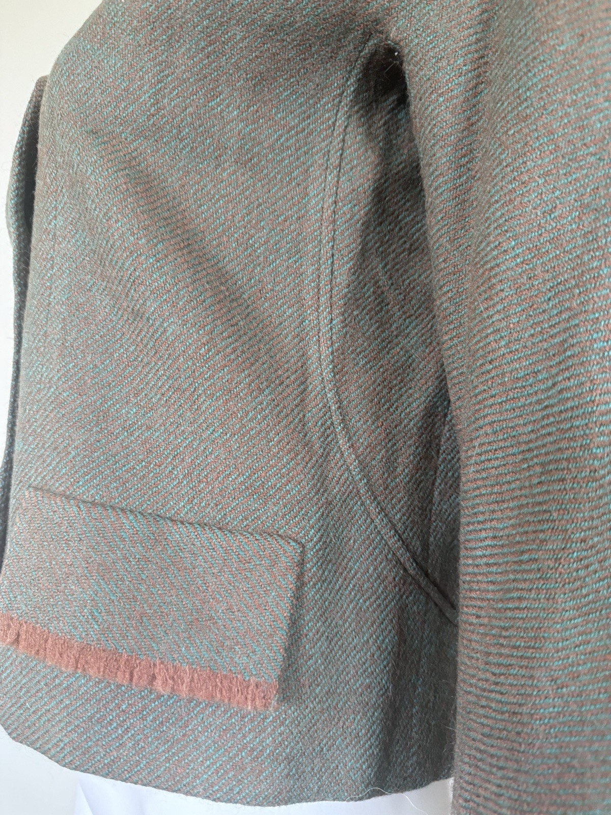VTG 40s/50s Women’s Hyde Park Drum Tweed Jacket Back Bow Mid Century Retro Chic