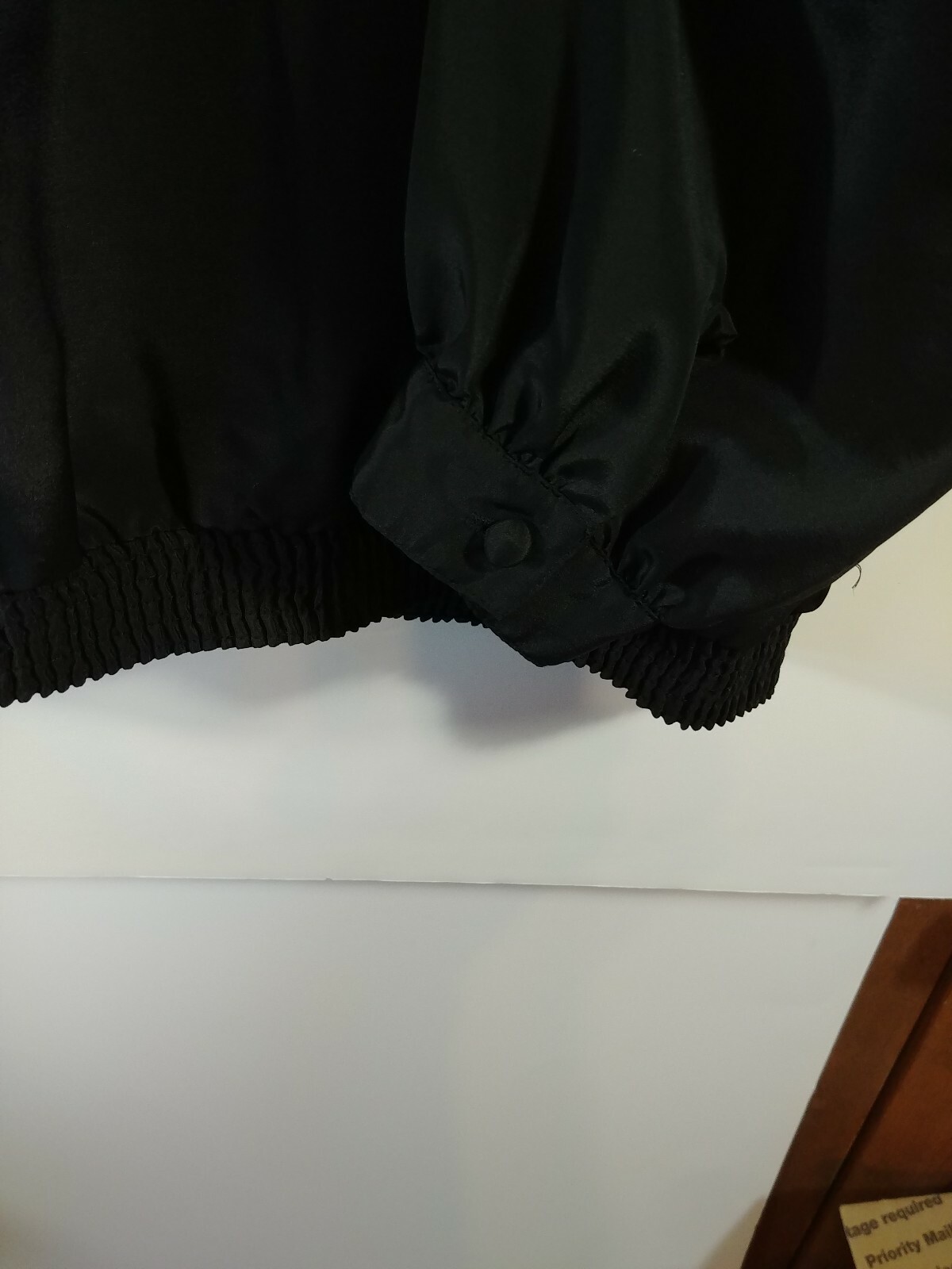VTG 80’s Sir James Blouse, Size 18, Black, Elastic Waist, #1870