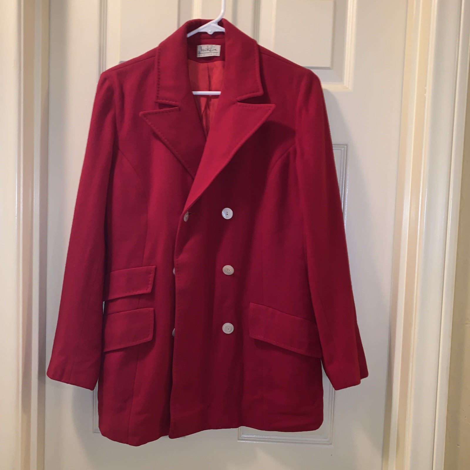 Vintage Christmas jacket red Jack Finn New York Chest 36 Inches Labeled Size 14