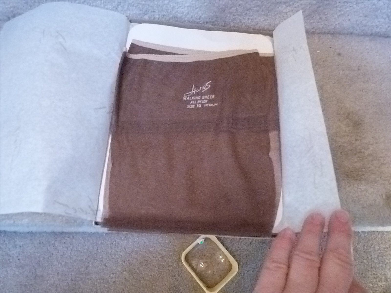 NOS 3 Pair Hanes 530M Town Taupe Walking Sheer Nylon Size 10 Med Stockings LHE