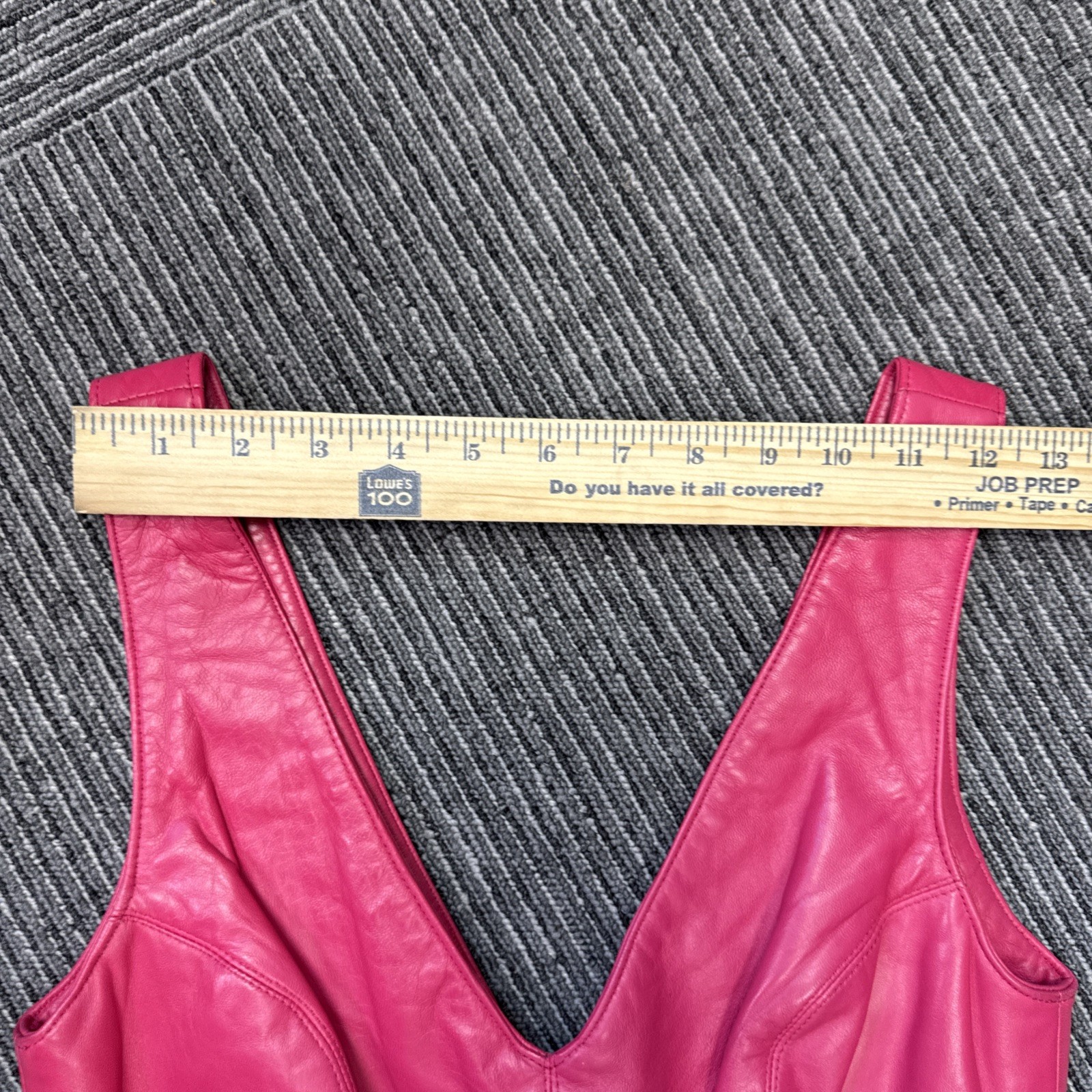 VTG 90’s Vakko Pink Leather Body Con sleeveless Barbie dress size 02