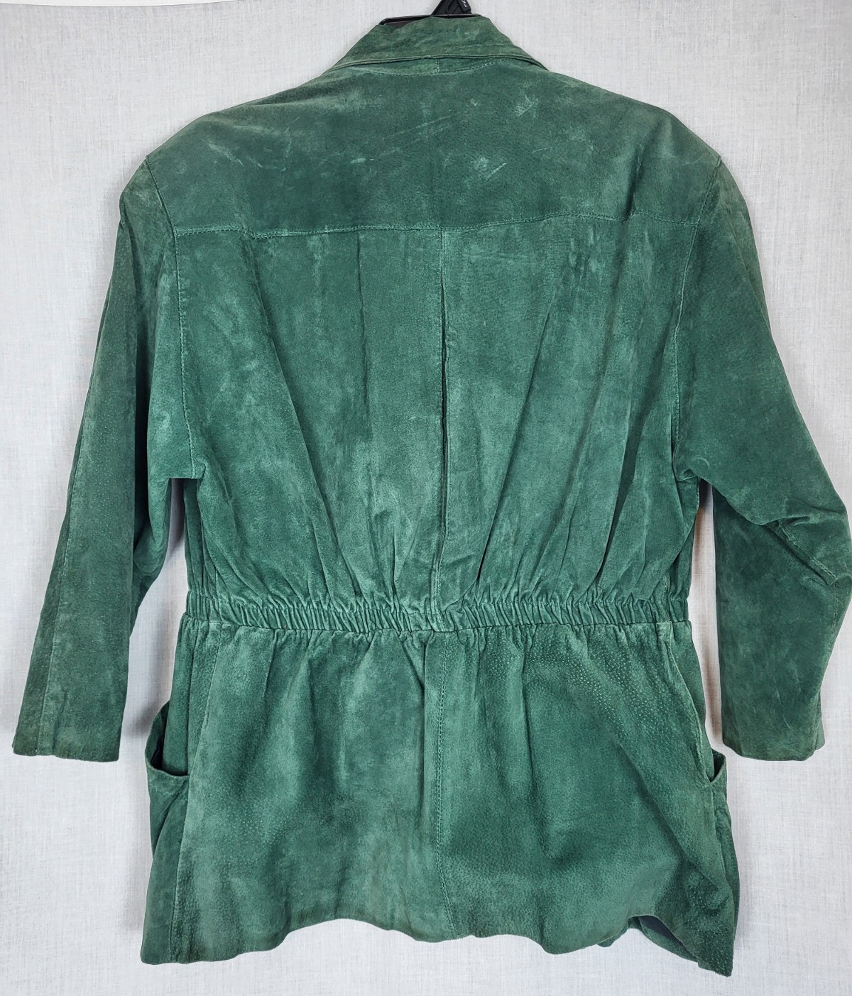Vintage Braefair Leather Jacket Coat (L) Green 80’s Retro Classic Dressy Work