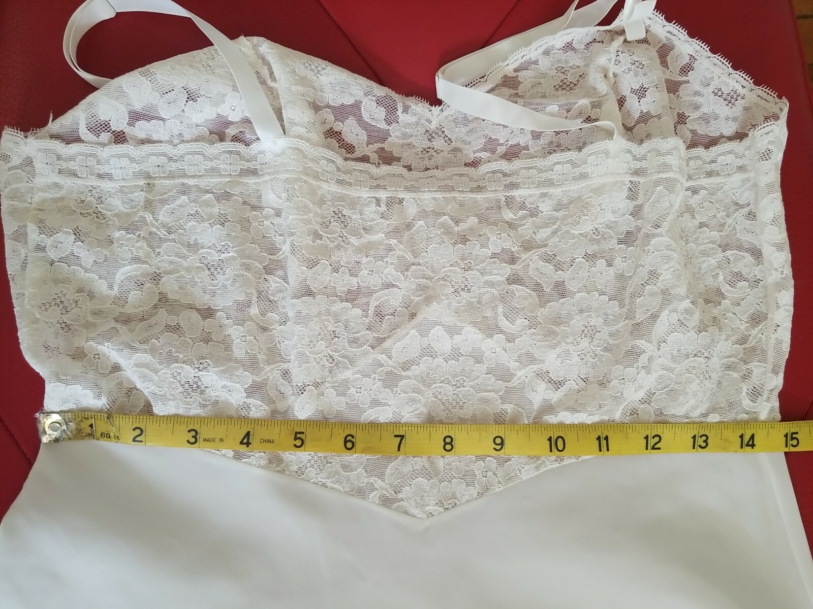 VTG Gossard Artemis Slip Lingerie White/Ivory Lace Pin Up Retro Sexy 34