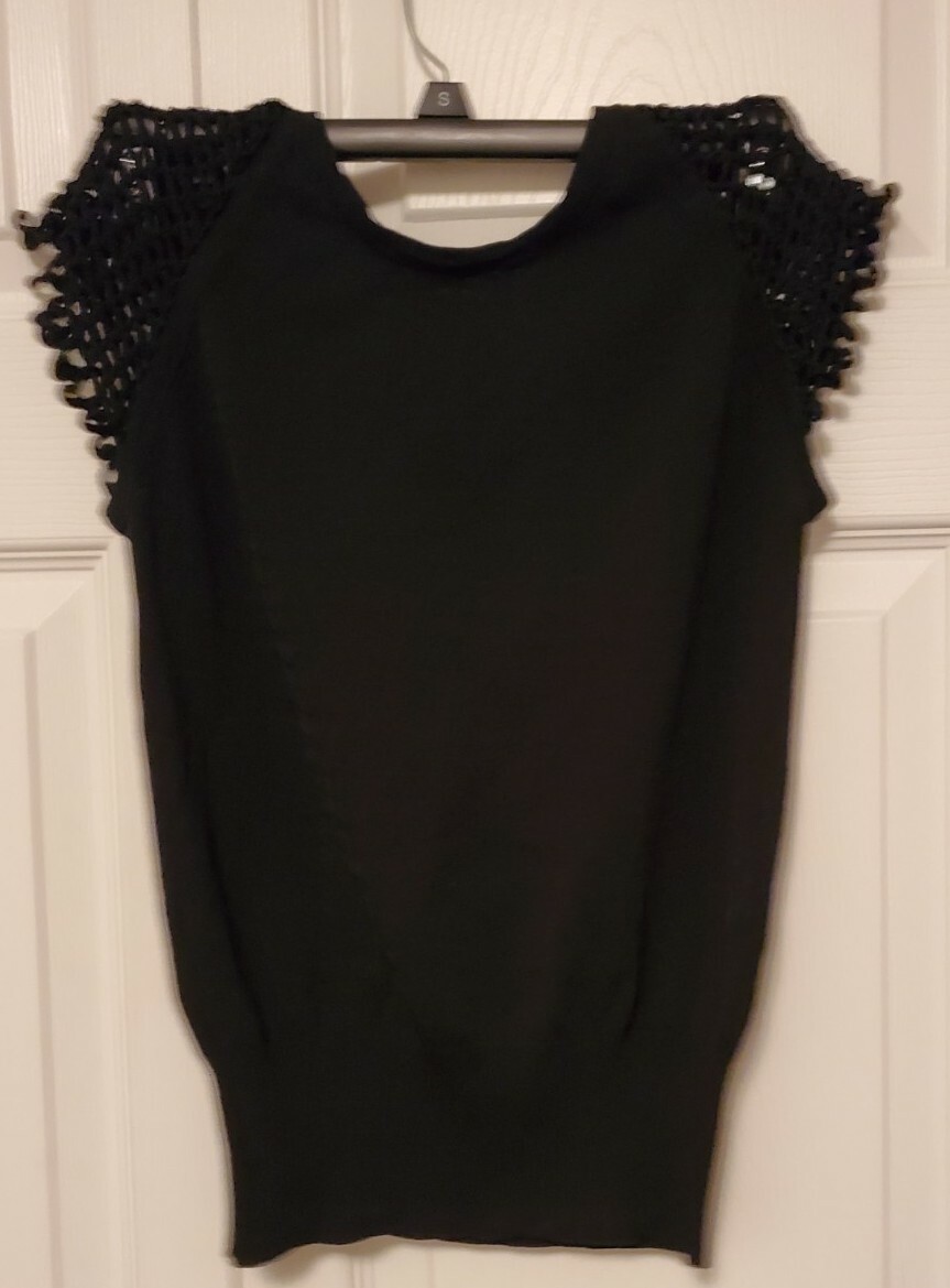 Vintage 1990’s LE CHATEAU Black Top/ Blouse Size M