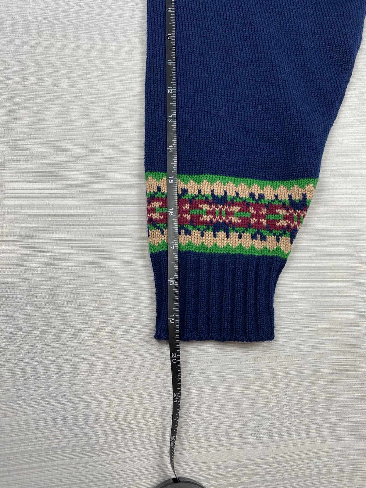 Pendleton Navy 100% Virgin Wool V-Neck Sweater Medium Vintage NWT
