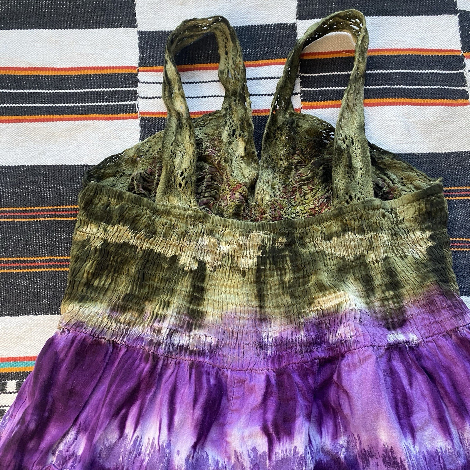 90’s/Y2K Sol Clothing Hippie Boho Tie Dye Cotton Summer Dress. Medium. Festival