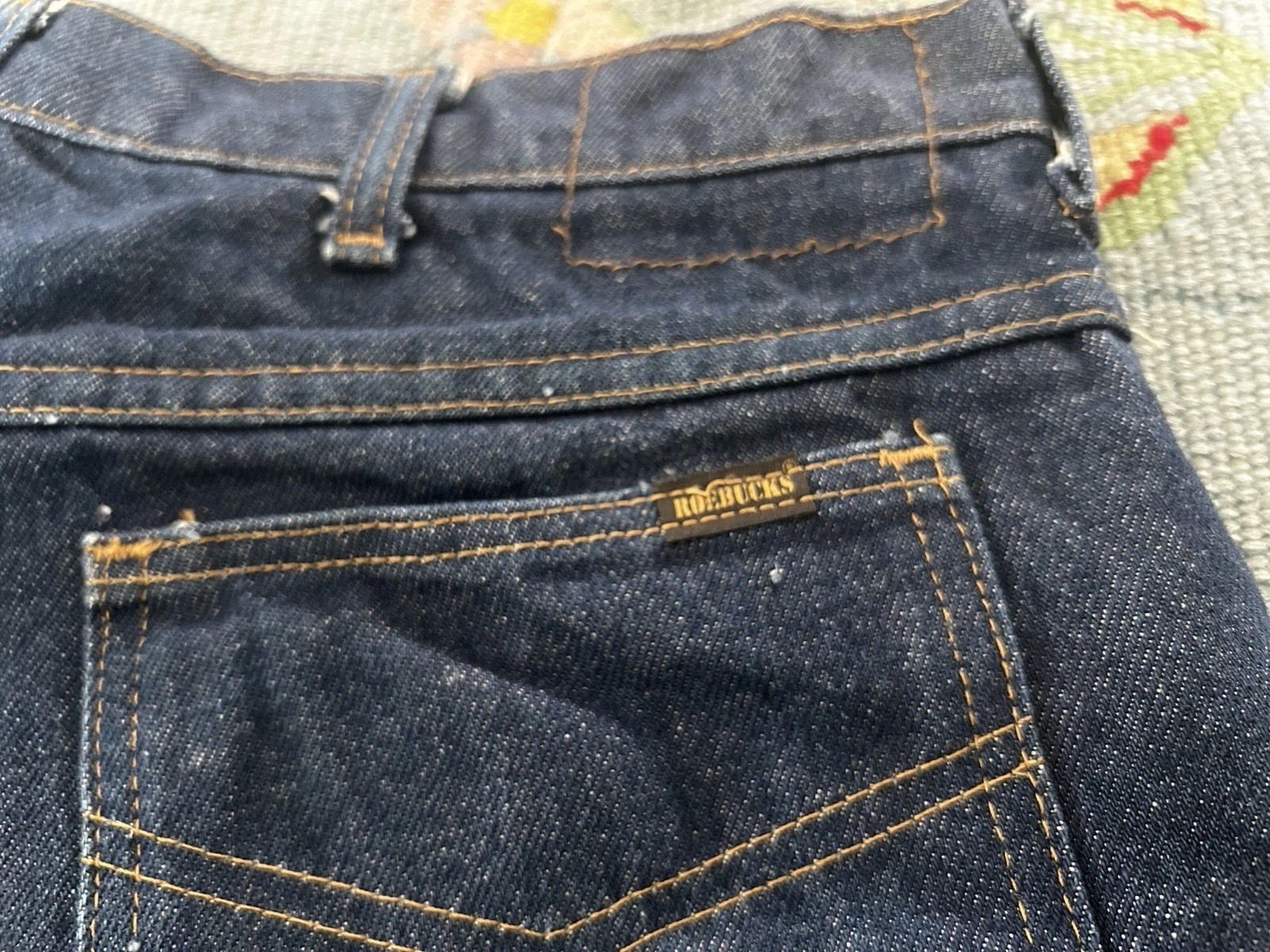1970-80s ROEBUCKS Dark Wash Boot Cut Jeans – Size 30/32