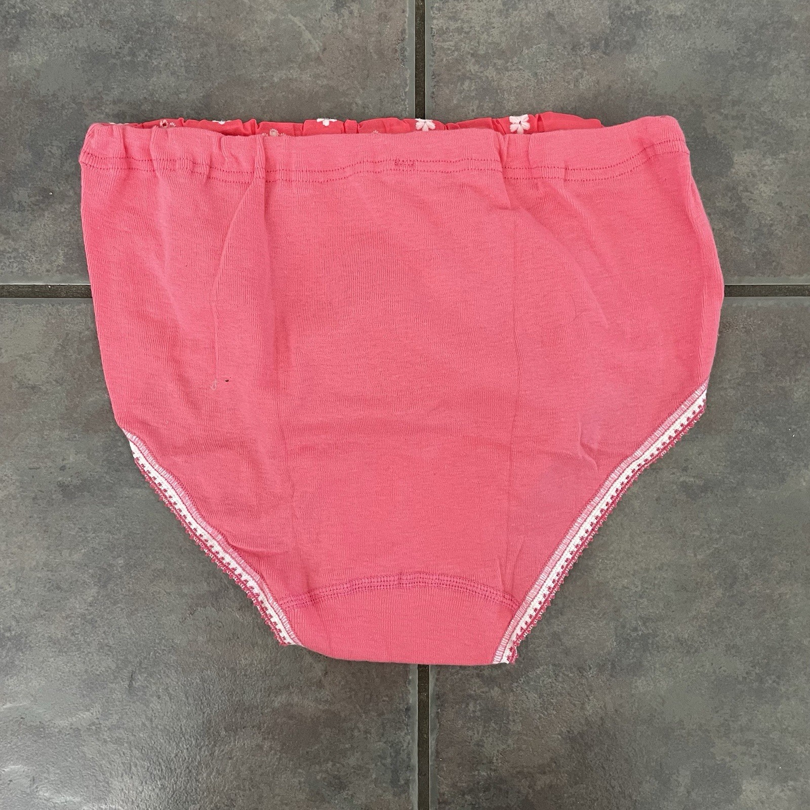 Vintage Cotton Flower Embroidery Blue And Pink Underwear Set Of 3 NWT Read