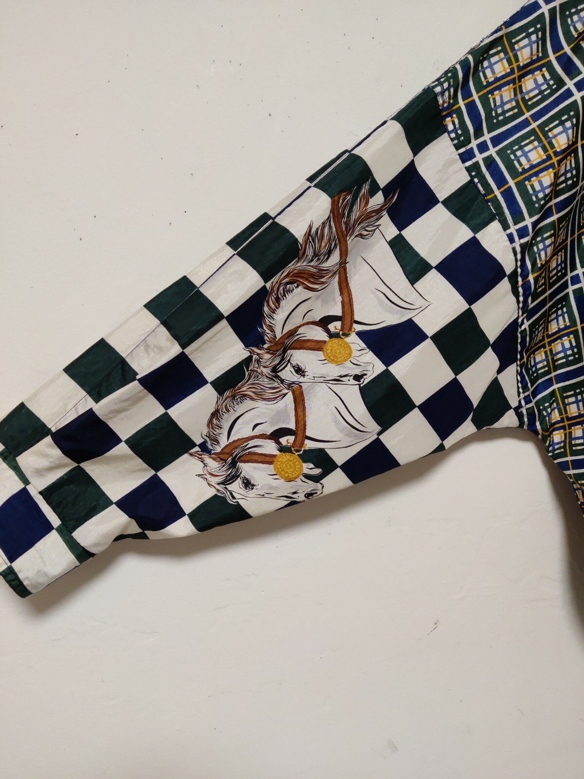 Vintage Women’s Large Rare Horse Checker Designer Jogging Suit Set Andy Johns