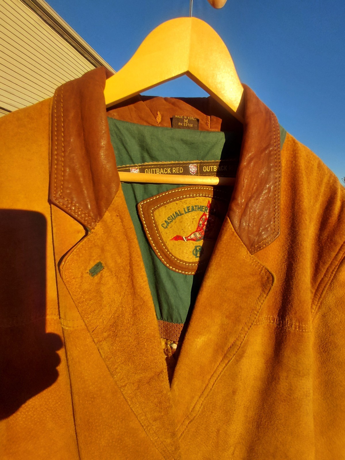 Fabulous Vintage Outback Red – Women’s L Suede & Leather, Flannel Lined Coat!