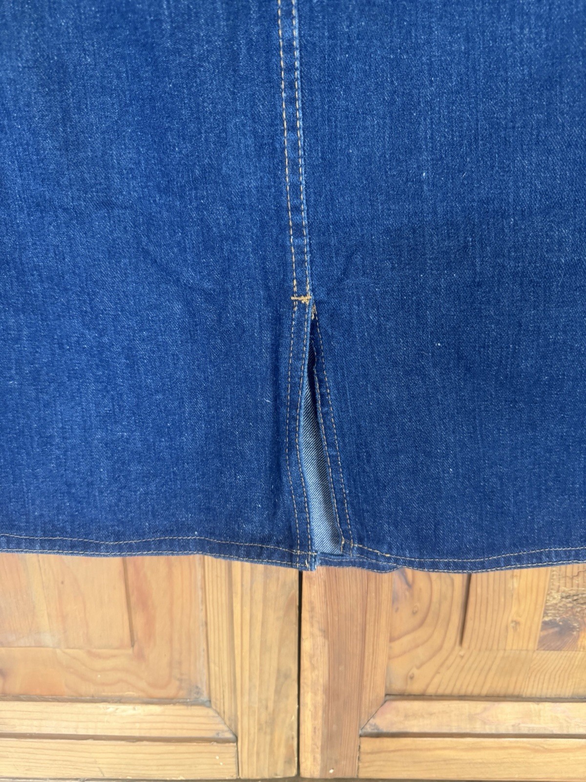 Vintage 1970s N’est Ce Pas Dark Indigo Denim Skirt 11/12 SEE MEASUREMENTS #267