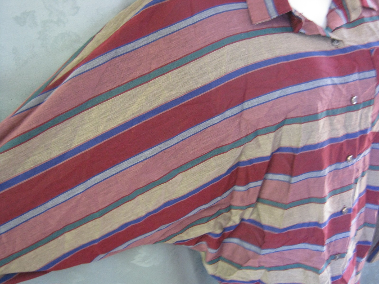 Vintage 70’s Lady Oak Hill Shirt Size XL Dolman Sleeves Striped
