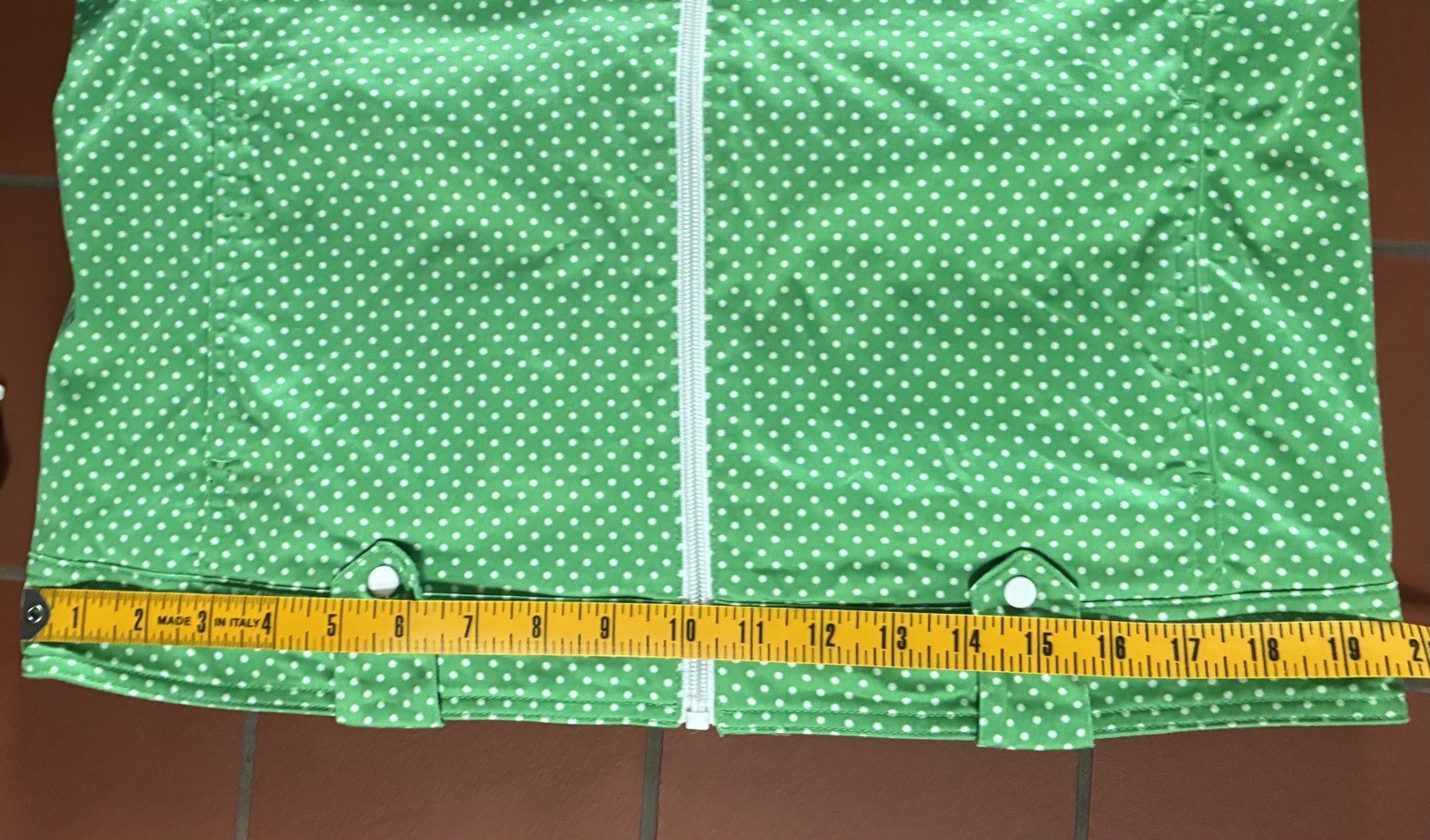 Vintage 80s 90s Blast Zip Up Bomber Jacket Green Polka Dot Petite Small