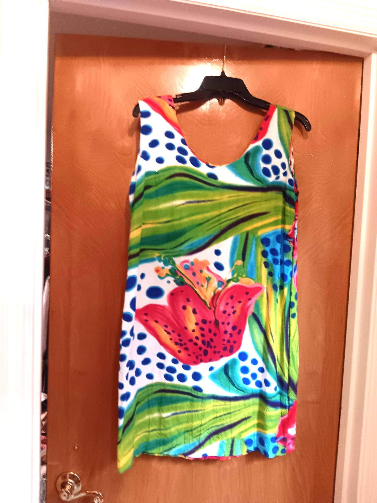 Jams World VTG Sleeveless Dress Glorioso Hawaiian Tropical Beach Cruise XL W304