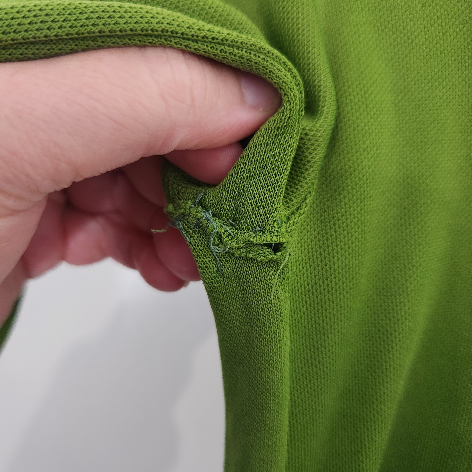 Vintage 70s Andrew Fifth Ave Avocado Green Turtleneck Shirt Rainbow Trim Size 14
