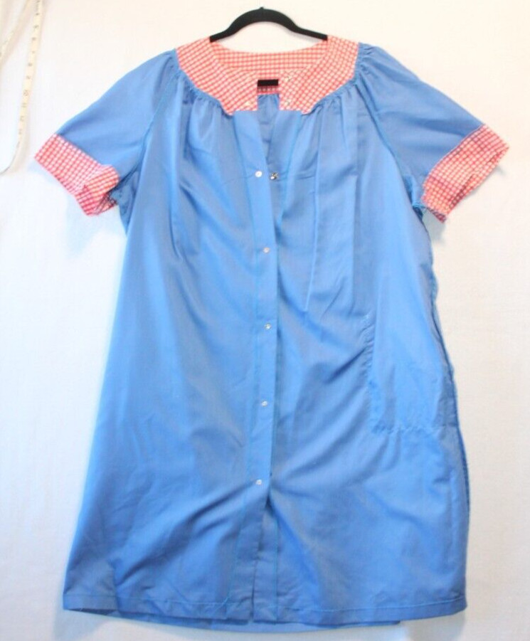 Lindsay Jordan House Dress Snaps Short Sleeves Granny Core 42