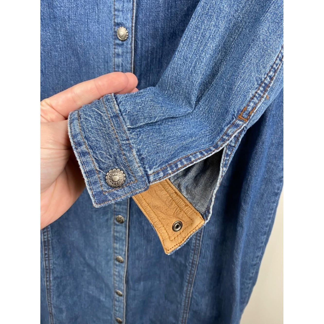 Vintage Isabella Bird Western Denim Midi Dress size 6