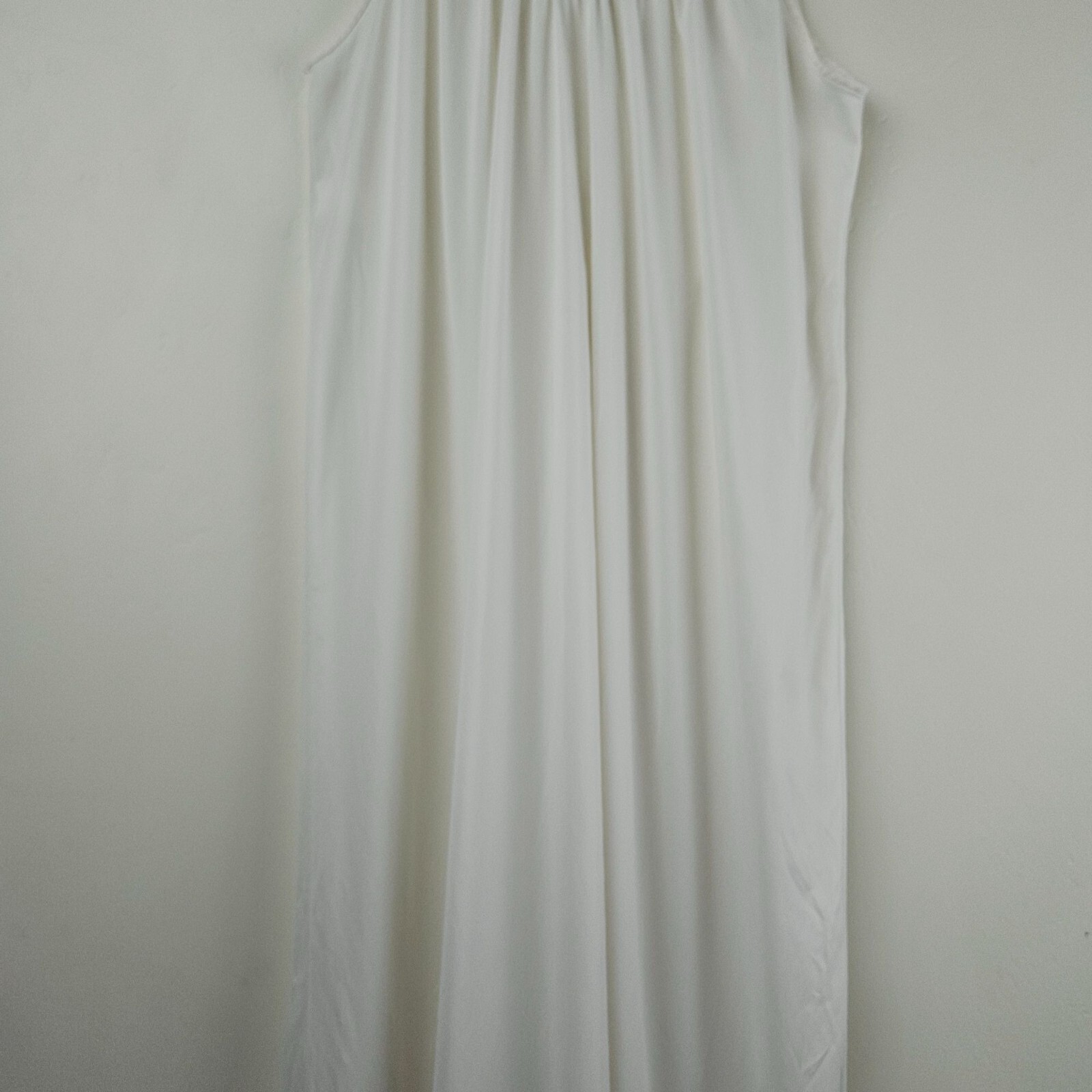 VINTAGE WHITE FULL LENGTH NIGHTGOWN Womens S Lace Trim Buttons Long Feminine