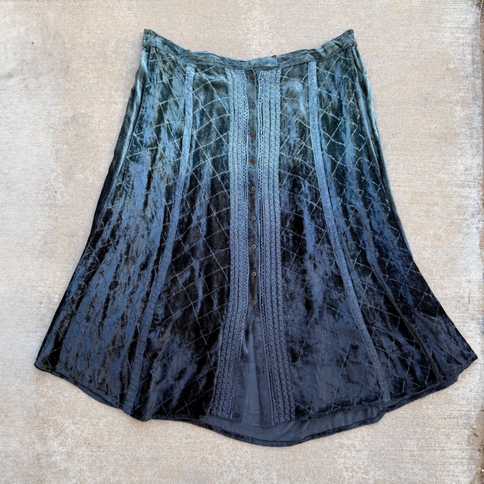 VOLUP Vintage 90s Ethereal Fairy Velvet Skirt & Top Set 6XL