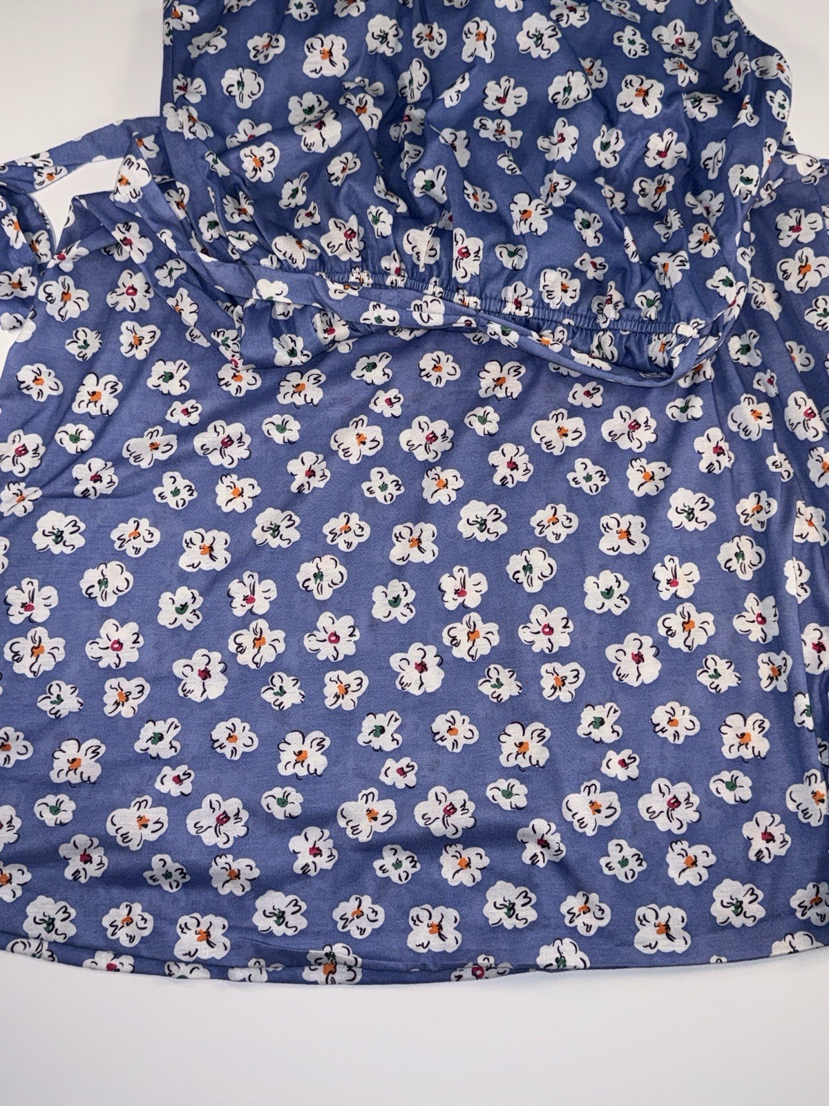 Vintage Dress Size 12 Darian Blue With Colorful Flowers Cinch Waist Floral 90’s