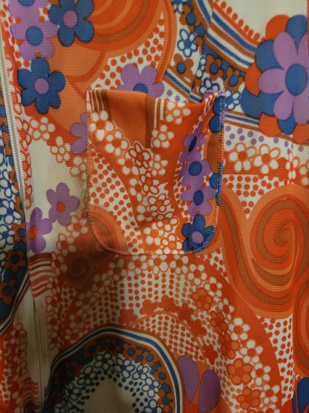 Vintage 1970s Loungewear by Gossard patchwork-print maxi dress/loungewear.