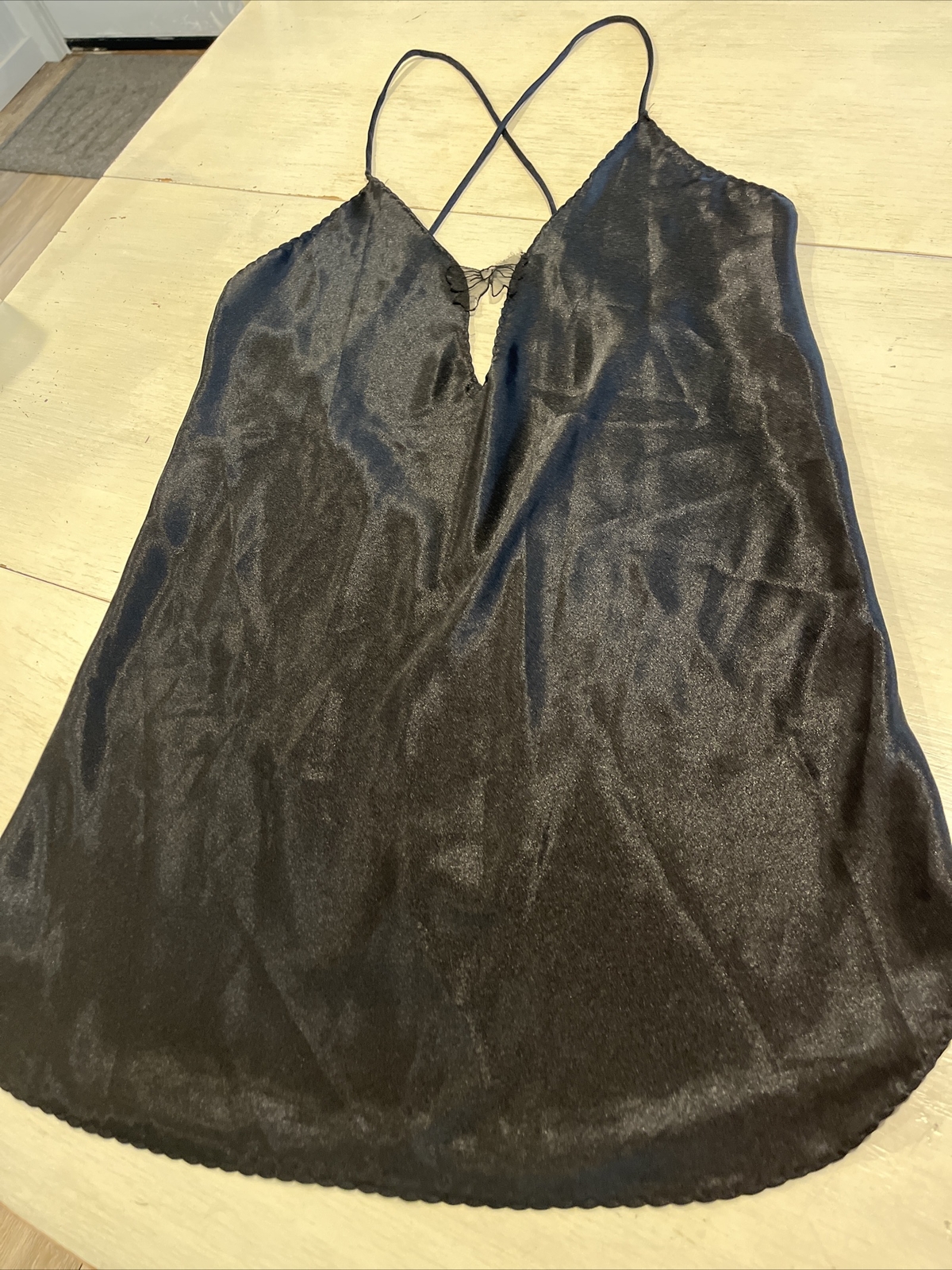 Lady Cameo Dallas Slip Nightgown Women’s M Black Lingerie Nightie Vintage